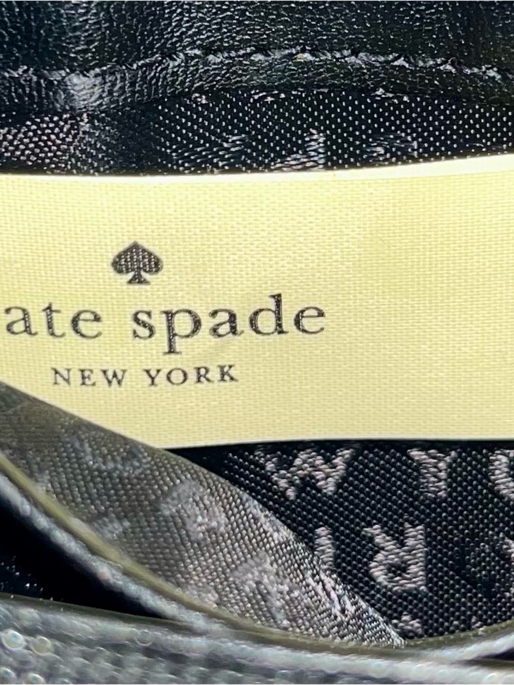 kate spade ♠️ Black & White Leather Zip Small Wallet with Gold Hardware - Picture 5 of 6